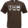 Eat Sleep Game  Mens funny gaming, gamer t-shirts TEE TOP SHIRT GREAT GIFT PRESENT Image 3