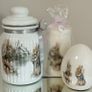 Handmade Beautiful Bunnies egg, candle and jar Image 4
