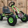 kids pedal go karts outdoor toys red green blue Image 3