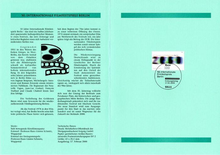 1999 Bundes Republic Deutschland (Germany) Federal Annual Stamp EFT Collection with 51 images of contents