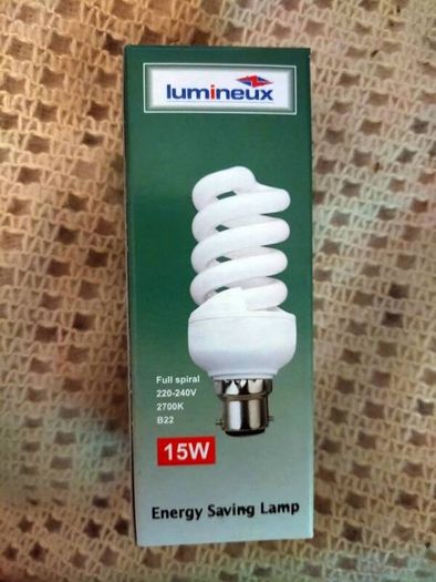 lumineux 15w full spiral light bulb
