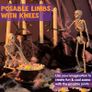 2 Packs 16" Posable Halloween Skeletons | Full Body Posable Joints Skeletons for Halloween Decoration, Graveyard De Image 2