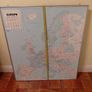 1990s Large  Framed School Wall Map Of Europe Image 2