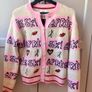 Gorgeous River Island Pink Nephthys Collab Apres Ski Print Cardigan Image 3