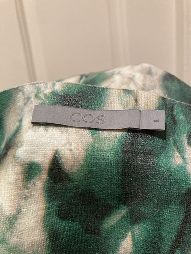 Reduced- COS Moss Green Multi colour Top - Size L