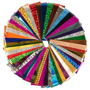 Mixed Nail Art Transfer Foil Stickers Wraps 12cm Foils - 50 pcs