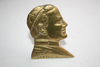 Vintage brass John Paul II H-3"
