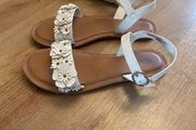 Next white floral sandals uk3 excellent condition!