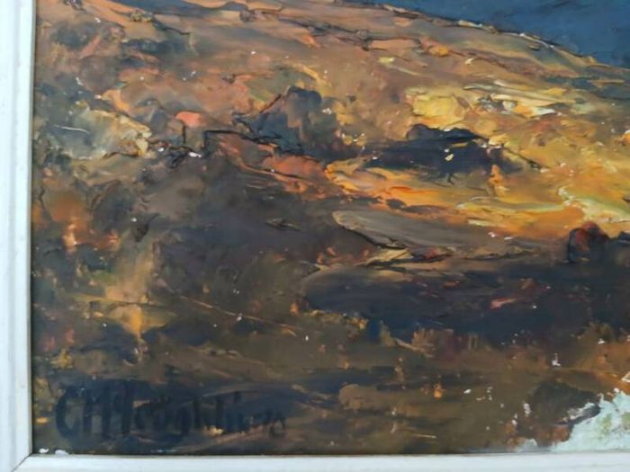 Vintage Oil Painting by C McLoughlin (1970)