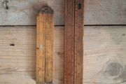 Antique Boxwood &amp; Brass Folding Rulers