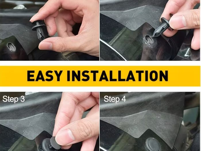 60pcs 6 Sizes, Car Fastening Clip Set, Rivet Clips, Bumper Edge Clips, Automotive Parts