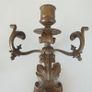 French pair brass wall sconces for candles vintage Image 6