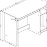 Simplistic Easy Assembly Computer Desk, Study Desk, Writing Desk, Espresso, 80 (W) x 73 (H) x 40 (D) cm (FREE POSTAGE) Image 5