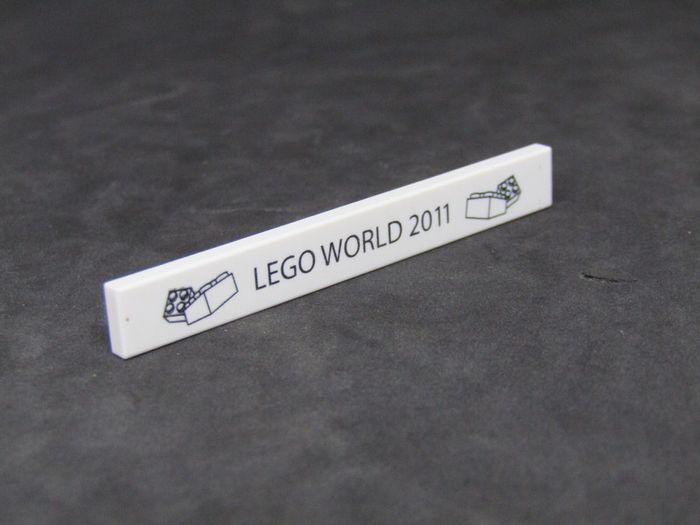 Lego World Fair Promotion Tile from Denmark 2011 A Rare Promotion Tile From Private Collection Collected At The Lego World Fair in Bella Center Copenhagen Denmark February 2011 RARE AND HARD TO FIND