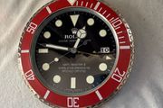 Rolex wall clock red