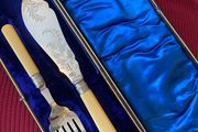 Antique Bone Handle Fish Servers