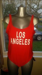 BNWT Red Los Angeles Dunnes swimsuit size UK16 EU44 Postage included