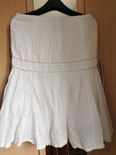 NEW - Ralph Lauren White 100% linen skirt UK 10