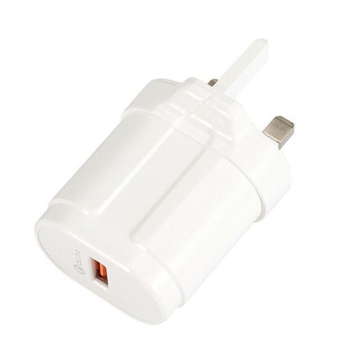 USLION QC 3.0 18W USB Fast Charger Wall Charger UK Plug (Brand New/Warranty)
