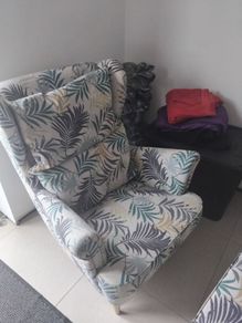 armchair with foot stool open to reasonable  offers