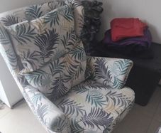 armchair with foot stool open to reasonable  offers