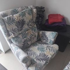 armchair with foot stool open to reasonable  offers