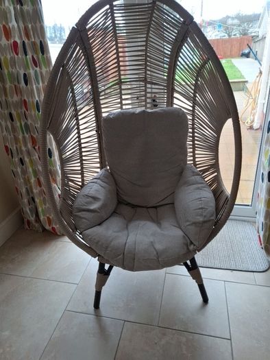 Rattan wicker egg chair