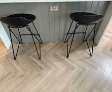 Black bar stools