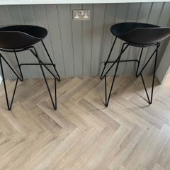 Black bar stools