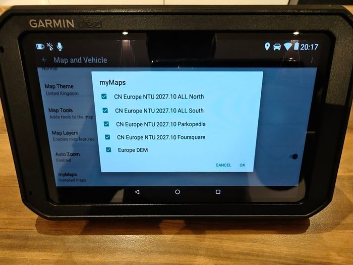 Garmin dezl 780 HGV sat nav - Eircodes - Europe map 2027