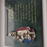 A vintage green marble wall plaque with a metal sculpture of the Holy Family. Image 7