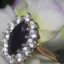 Vintage Gold Sapphire Cluster Ring Image 4