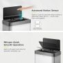 Mirage X 40L Automatic Sensor Kitchen Bin, Double Recycling Bin with 2 x 20L Compartments, Soft-Close Lid and Removable Buckets, Sleek Brushed Stainless Steel Image 4
