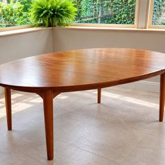 Mid-Century Oval Dining Table