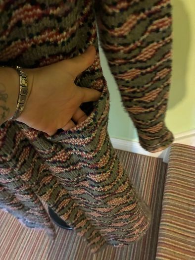 Woolen handmade longline cardigan