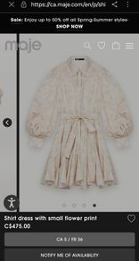 Maje designer dress