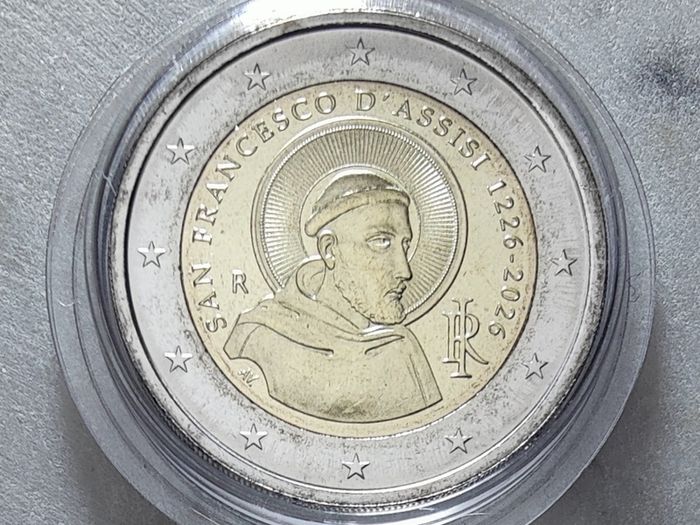 (3 for 10 Mix and Match) Italy 2 Euro Base Metals Uncirculated Coin 2026 - Saint Francis of Assisi