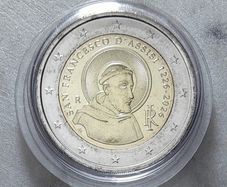 (3 for 10 Mix and Match) Italy 2 Euro Base Metals Uncirculated Coin 2026 - Saint Francis of Assisi