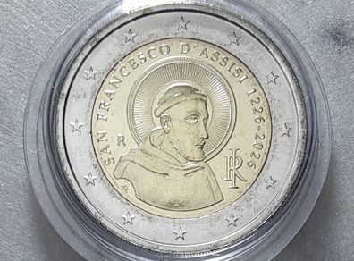(3 for 10 Mix and Match) Italy 2 Euro Base Metals Uncirculated Coin 2026 - Saint Francis of Assisi