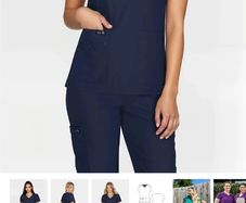 scrub top koi navy XS