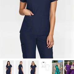 scrub top koi navy XS