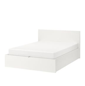 White Ikea Malm ottoman double bed