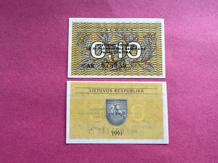Lithuania  0.10 TALONAS   1991. ( Uncirculated )
