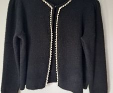 Monsoon black cardigan with pearl detail size XL, UK 14/16