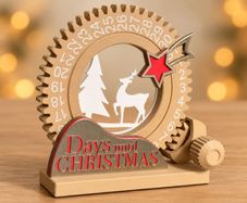 Days Until Christmas Countdown with Working Gear 3D