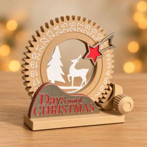 Days Until Christmas Countdown with Working Gear 3D