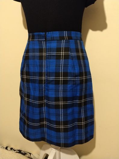Blue Check Skirt, New With Tags