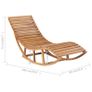 Rocking Sunlounger Solid Teak Wood Image 7