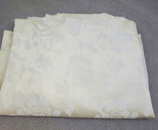 Pair of Large Lined Cream Curtains-pencil pleat