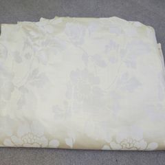 Pair of Large Lined Cream Curtains-pencil pleat